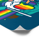 Regenboogvlag Gnome Guitar LGBT Pride Month Gay Poster (Hoek)