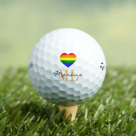 Regenboogvlag, hart en geprivilegieerde Golf, mono Golfballen