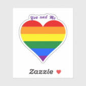 Regenboogvlag Hart Sticker (Vel)