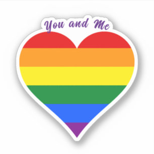 Regenboogvlag Hart Sticker