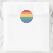 Regenboogvlag Hathered Rond Ronde Sticker (Tas)