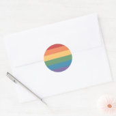 Regenboogvlag Hathered Rond Ronde Sticker (Envelop)