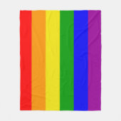 Regenboogvlag HBT Pridekleuren Fleece Deken (Voorkant)