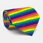 regenboogvlag Joodse ster stropdas (Opgerold)