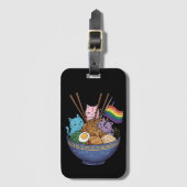 Regenboogvlag Katten Ramen Anime Gay Pride Month L Bagagelabel (Voorkant (verticaal))