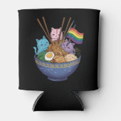 Regenboogvlag Katten Ramen Anime Gay Pride Month L Blikjeskoeler (Voorkant)