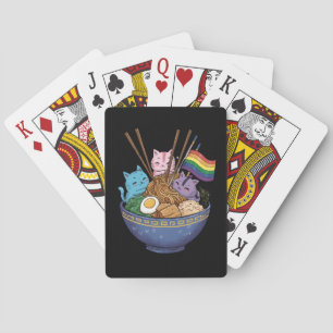 Regenboogvlag Katten Ramen Anime Gay Pride Month L Pokerkaarten