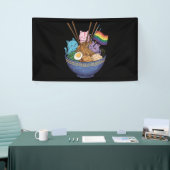 Regenboogvlag Katten Ramen Anime Gay Pride Month L Spandoek (Beurs)