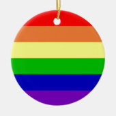 Regenboogvlag Keramisch Ornament (Voorkant)