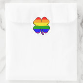 Regenboogvlag Klaver Ronde Sticker (Tas)