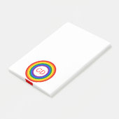 REGENBOOGVLAG KNOP + jouw teken of monogram Post-it® Notes (Schuin)