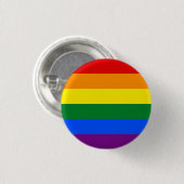 Regenboogvlag Knop Ronde Button 3,2 Cm (Voorkant /achterkant)