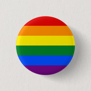 Regenboogvlag Knop Ronde Button 3,2 Cm
