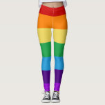 Regenboogvlag Leggings<br><div class="desc">Een trendy paar leggings met een origineel ontwerp! De heldere kleuren van de regenboog om je trots te vieren,  of gewoon je geluk!</div>