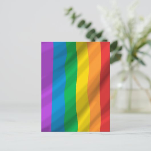 Regenboogvlag LGBT Briefkaart (Staand voorkant)