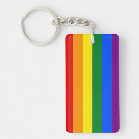 regenboogvlag lgbt feminist gay pride sleutelhanger (Voorkant)