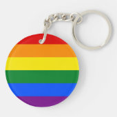 regenboogvlag lgbt feminist gay pride sleutelhanger (Achterkant)