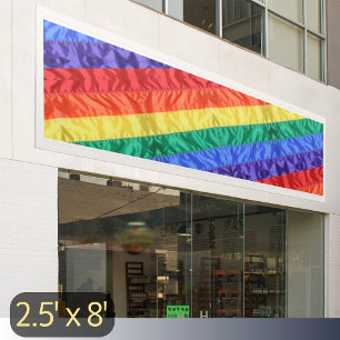 Regenboogvlag LGBT gay pride regenboogstrepen LGBT Spandoek