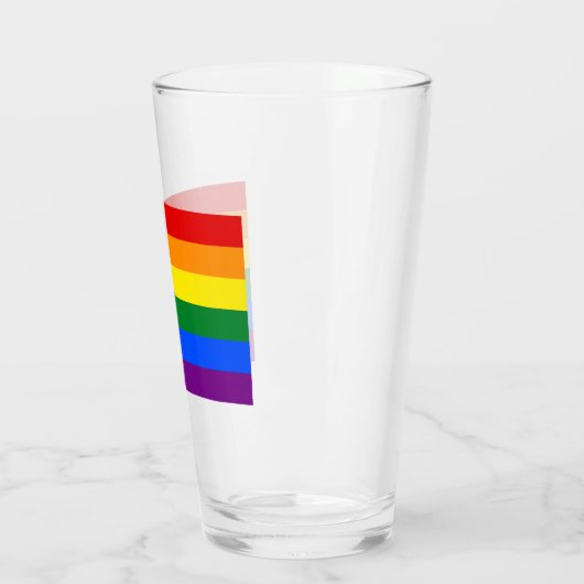 Regenboogvlag (LGBT) Glas (Links)