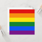 Regenboogvlag (LGBT) Kaart (Voorkant / Achterkant in situ)