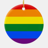 Regenboogvlag (LGBT) Keramisch Ornament (Achterkant)