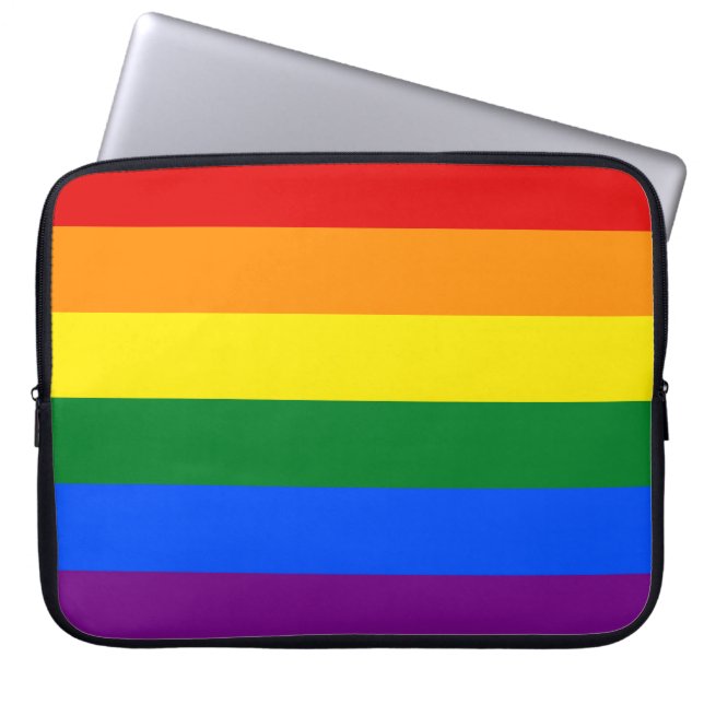 Regenboogvlag (LGBT) Laptop Sleeve (Voorkant)