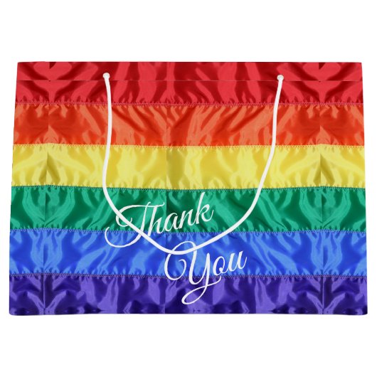 Regenboogvlag LGBT LGBTQ+ regenboogstrepen homopri Groot Cadeauzakje (Voorkant)