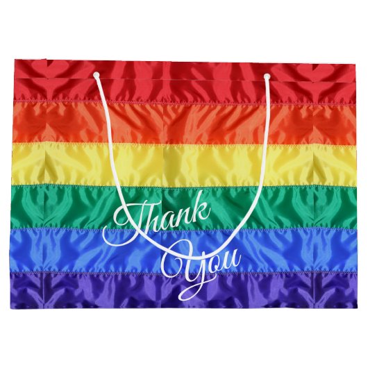 Regenboogvlag LGBT LGBTQ+ regenboogstrepen homopri Groot Cadeauzakje (Achterkant)