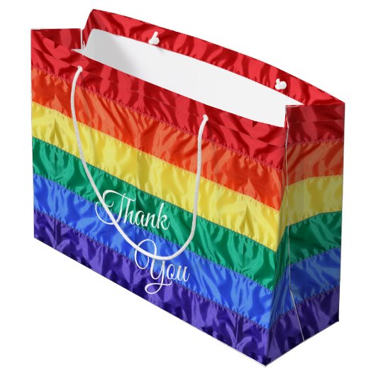 Regenboogvlag LGBT LGBTQ+ regenboogstrepen homopri Groot Cadeauzakje (Achterkant Gekanteld)