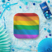 Regenboogvlag LGBT Papieren Bordje (Feest)