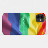 Regenboogvlag LGBT Pride Persoonlijke Naam Case-Mate iPhone Case (Achterkant (horizontaal))