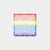 Regenboogvlag LGBT pride regenboogstrips aangepast Post-it® Notes (Voorkant)