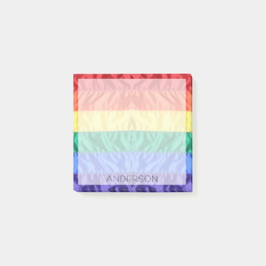 Regenboogvlag LGBT pride regenboogstrips aangepast Post-it® Notes (Voorkant)