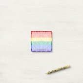 Regenboogvlag LGBT pride regenboogstrips aangepast Post-it® Notes (Op bureau)