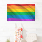 Regenboogvlag LGBT Spandoek (Insitu)