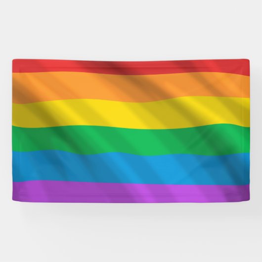 Regenboogvlag LGBT Spandoek (Horizontaal)