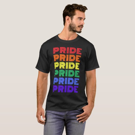 Regenboogvlag (LGBT) T-shirt (Voorkant volledig)