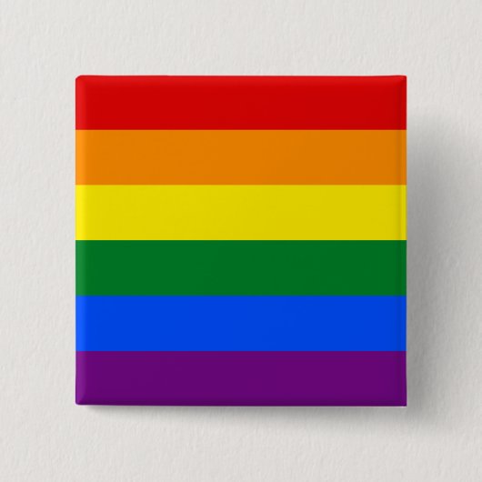 Regenboogvlag (LGBT) Vierkante Button 5,1 Cm (Voorkant)