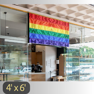 Regenboogvlag LGBTQ regenboog streept homoseksuele Spandoek