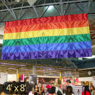 Regenboogvlag LGBTQ regenboogstrepen LGBT gay prid Spandoek