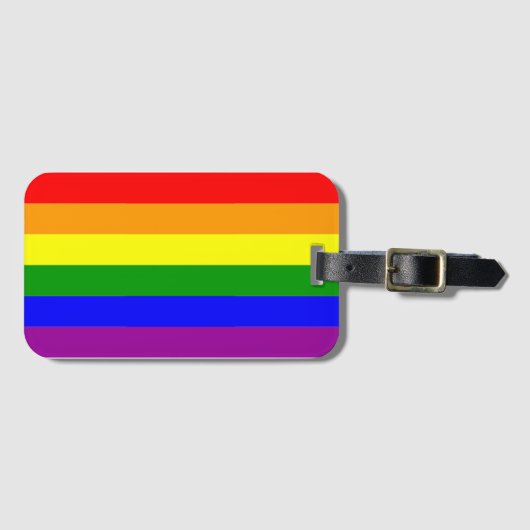 Regenboogvlag LGBTQIA+ Bagagelabel (Voorkant (horizontaal))