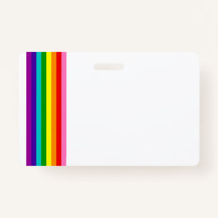 Regenboogvlag LGBTQIA Gay Pride Horizontal Badge