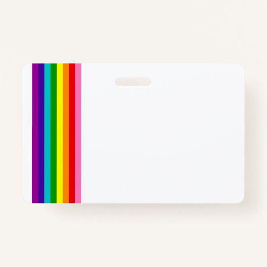 Regenboogvlag LGBTQIA Gay Pride Horizontal Badge (Voorkant)