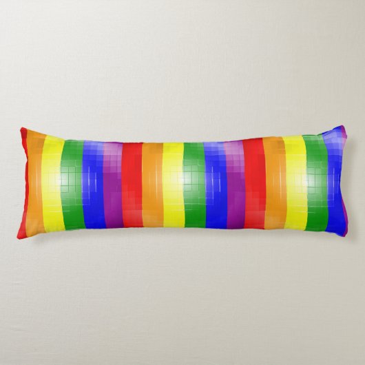 Regenboogvlag Lichaamskussen (Voorkant)