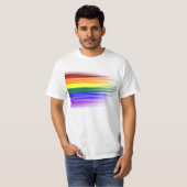 Regenboogvlag Mannen T-shirts (voorontwerp) (Voorkant volledig)