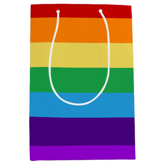 Regenboogvlag Medium Cadeauzakje (Voorkant)