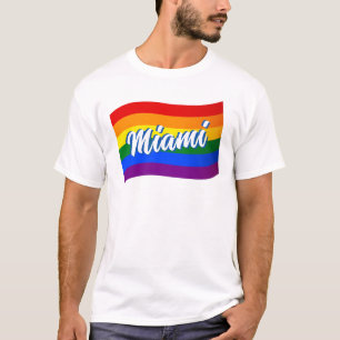 Regenboogvlag Miami Gay Pride LGBT LGBTQ T-shirt