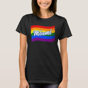 Regenboogvlag Miami Gay Pride LGBT LGBTQ T-shirt