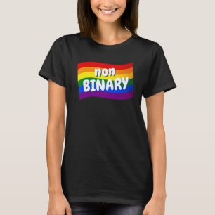 Regenboogvlag Nonbinary niet-binaire LGBT LGBTQ pr T-shirt
