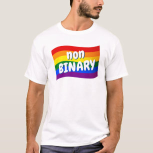 Regenboogvlag Nonbinary niet-binaire LGBT LGBTQ pr T-shirt